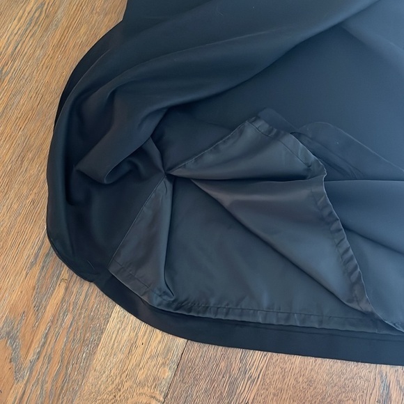 Worthington Mock Wrap Skirt Size 18 Black Side Zipper Lined Front Panel - Picture 7 of 13